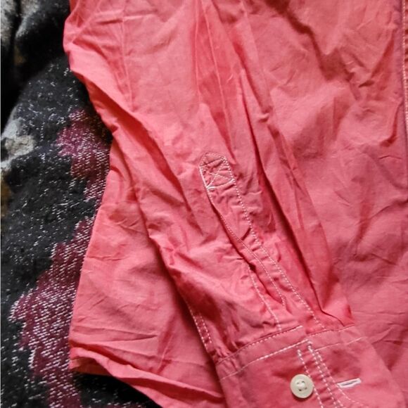 Timberland Cotton Button Down Shirt Pink Men's Medium - Picture 3 of 5